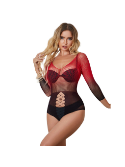 BODYSTOCKING REJILLA MANGA LARGA ROJO Y NEGRO SUBBLIME DE LA MARCA SUBBLIME DRESSES