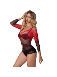 BODYSTOCKING REJILLA MANGA LARGA ROJO Y NEGRO SUBBLIME DE LA MARCA SUBBLIME DRESSES