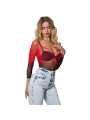 BODYSTOCKING REJILLA MANGA LARGA ROJO Y NEGRO SUBBLIME DE LA MARCA SUBBLIME DRESSES