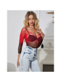 BODYSTOCKING REJILLA MANGA LARGA ROJO Y NEGRO SUBBLIME DE LA MARCA SUBBLIME DRESSES