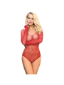 BODYSTOCKING REJILLA BRILLANTE ROJO MANGA LARGA SUBBLIME DE LA MARCA SUBBLIME BODIES