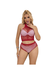 BODYSTOCKING REJILLA BRILLANTES ROJO SUBBLIME TALLA ÚNICA DE LA MARCA SUBBLIME SETS