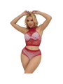 BODYSTOCKING REJILLA BRILLANTES ROJO SUBBLIME TALLA ÚNICA DE LA MARCA SUBBLIME SETS