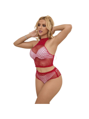 BODYSTOCKING REJILLA BRILLANTES ROJO SUBBLIME TALLA ÚNICA DE LA MARCA SUBBLIME SETS