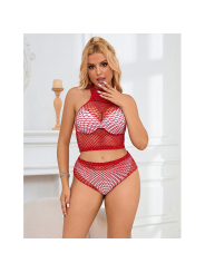 BODYSTOCKING REJILLA BRILLANTES ROJO SUBBLIME TALLA ÚNICA DE LA MARCA SUBBLIME SETS