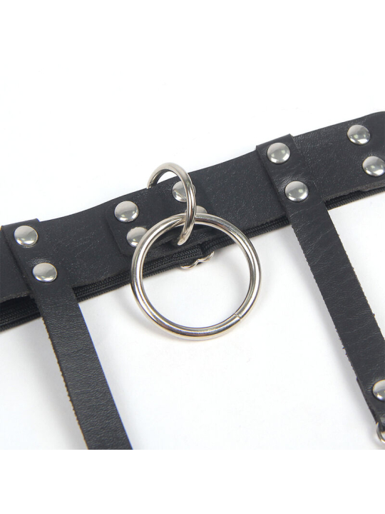 LIGA PUNK DE CUERO AJUSTABLE SUBBLIME NEGRO TALLA ÚNICA DE LA MARCA SUBBLIME FETISH