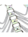 ARNÉS DE PECHO CON ANILLOS Y CADENAS PLATA SUBBLIME DE LA MARCA SUBBLIME FETISH