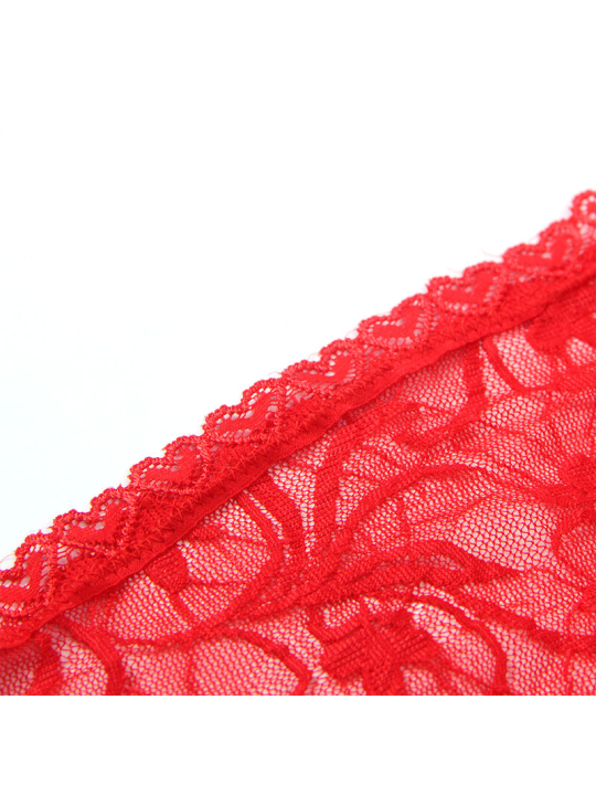 BABYDOLL DE ENCAJE ROJO CON TIRANTES AJUSTABLES S/M DE LA MARCA SUBBLIME BABYDOLLS