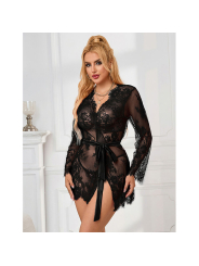 CAMISÓN DE ENCAJE NEGRO CON TANGA SUBBLIME S/M DE LA MARCA SUBBLIME SETS