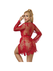 CAMISÓN DE ENCAJE ROJO CON TANGA SUBBLIME L/XL DE LA MARCA SUBBLIME SETS