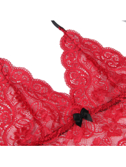 CAMISÓN DE SEDA Y ENCAJE ROJO SUBBLIME CON PANTIES DE LA MARCA SUBBLIME SETS