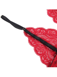 CAMISÓN DE SEDA Y ENCAJE ROJO SUBBLIME CON PANTIES DE LA MARCA SUBBLIME SETS