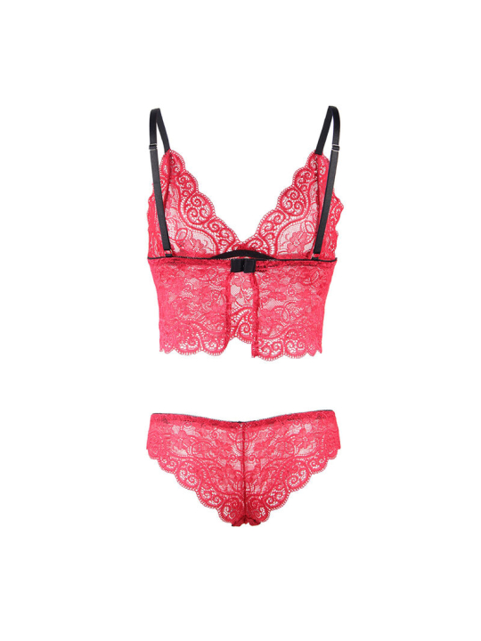 CAMISÓN DE SEDA Y ENCAJE SUBBLIME ROJO L/XL DE LA MARCA SUBBLIME SETS