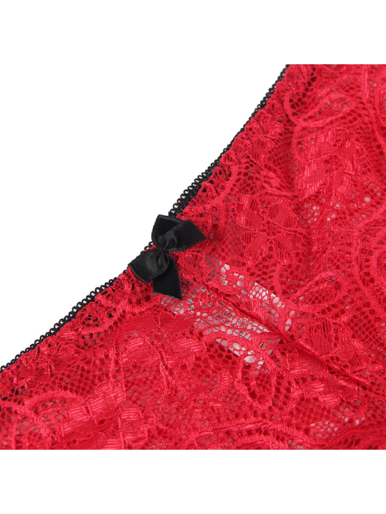 CAMISÓN DE SEDA Y ENCAJE SUBBLIME ROJO L/XL DE LA MARCA SUBBLIME SETS