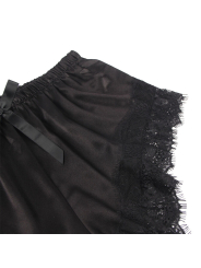 CAMISÓN DE SEDA CON PANTALÓN ENCAJE NEGRO L/XL - SUBBLIME DE LA MARCA SUBBLIME SETS