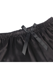 CAMISÓN DE SEDA CON PANTALÓN ENCAJE NEGRO L/XL - SUBBLIME DE LA MARCA SUBBLIME SETS