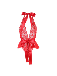 BODY SEXY CON VOLANTES Y CINTURÓN ROJO SUBBLIME S/M DE LA MARCA SUBBLIME BODIES