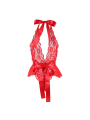 BODY SEXY CON VOLANTES Y CINTURÓN ROJO SUBBLIME S/M DE LA MARCA SUBBLIME BODIES