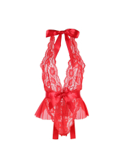 BODY SEXY CON VOLANTES Y CINTURÓN ROJO SUBBLIME S/M DE LA MARCA SUBBLIME BODIES