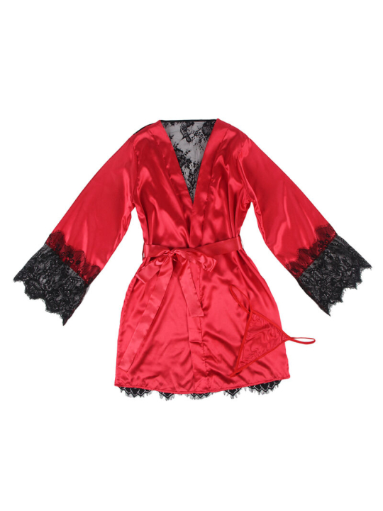 CAMISOLA DE ENCAJE TRANSPARENTE SUBBLIME ROJO/NEGRO S/M DE LA MARCA SUBBLIME SETS