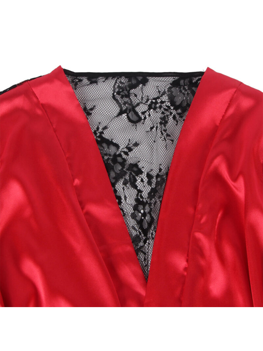 CAMISOLA DE ENCAJE TRANSPARENTE SUBBLIME ROJO/NEGRO L/XL DE LA MARCA SUBBLIME SETS