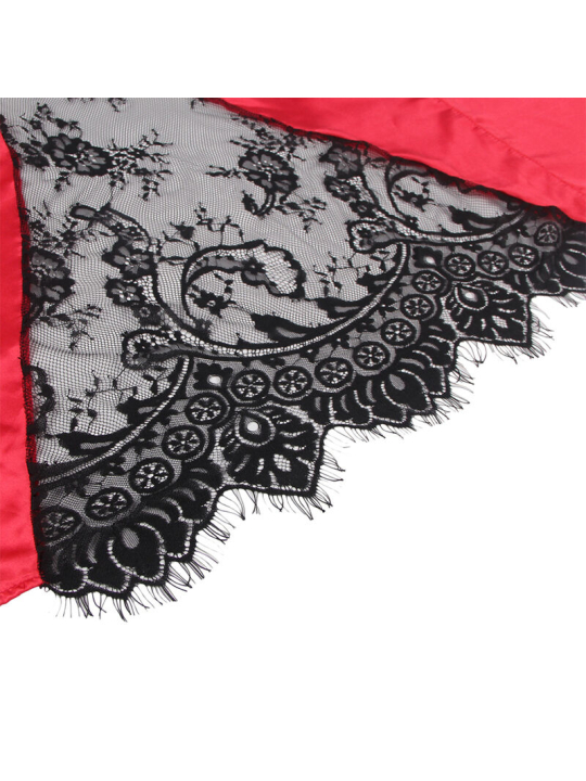 CAMISOLA DE ENCAJE TRANSPARENTE SUBBLIME ROJO/NEGRO L/XL DE LA MARCA SUBBLIME SETS