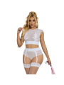 SUJETADOR Y PANTIES CON LIGUERO BLANCO L/XL - SUBBLIME DE LA MARCA SUBBLIME SETS