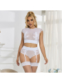 SUJETADOR Y PANTIES CON LIGUERO BLANCO L/XL - SUBBLIME DE LA MARCA SUBBLIME SETS