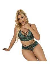 SUJETADOR Y PANTIES ENCAJE VERDE S/M - SUBBLIME DE LA MARCA SUBBLIME SETS