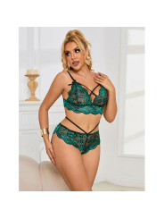 SUJETADOR Y PANTIES ENCAJE VERDE S/M - SUBBLIME DE LA MARCA SUBBLIME SETS