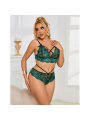 SUJETADOR Y PANTIES ENCAJE VERDE S/M - SUBBLIME DE LA MARCA SUBBLIME SETS