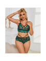SUJETADOR Y PANTIES ENCAJE VERDE S/M - SUBBLIME DE LA MARCA SUBBLIME SETS