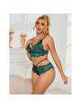 SUJETADOR Y PANTIES ENCAJE VERDE S/M - SUBBLIME DE LA MARCA SUBBLIME SETS