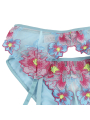 SUJETADOR Y PANTIES CON LIGUERO FLORAL AZUL L/XL DE LA MARCA SUBBLIME SETS