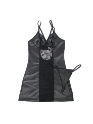 BODY Y TANGA DE CUERO NEGRO SUBBLIME S/M DE LA MARCA SUBBLIME DRESSES