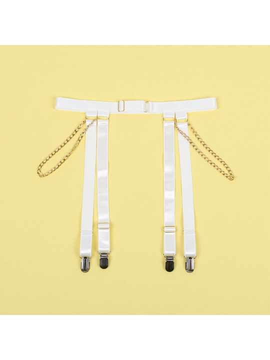 BODY CON CADENAS Y LIGUEROS BLANCO S/M - SUBBLIME DE LA MARCA SUBBLIME BODIES