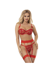 SUBLIME LENCERÍA CORAZONES ROJO SUJETADOR TANGA LIGUERO L/XL DE LA MARCA SUBBLIME SETS