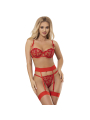SUBLIME LENCERÍA CORAZONES ROJO SUJETADOR TANGA LIGUERO L/XL DE LA MARCA SUBBLIME SETS