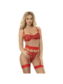 SUBLIME LENCERÍA CORAZONES ROJO SUJETADOR TANGA LIGUERO L/XL DE LA MARCA SUBBLIME SETS