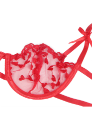 SUBLIME LENCERÍA CORAZONES ROJO SUJETADOR TANGA LIGUERO L/XL DE LA MARCA SUBBLIME SETS