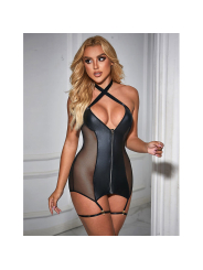 VESTIDO SEXY REJILLA CUERO NEGRO SUBBLIME TALLA S/M DE LA MARCA SUBBLIME DRESSES