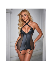 VESTIDO SEXY REJILLA CUERO NEGRO SUBBLIME TALLA S/M DE LA MARCA SUBBLIME DRESSES