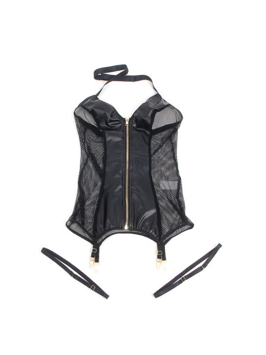 VESTIDO SEXY REJILLA CUERO NEGRO SUBBLIME TALLA L/XL DE LA MARCA SUBBLIME DRESSES