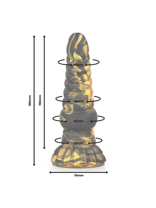 DILDO FURIAS MITOLÓGICO SILICONA SUAVE 17.6 CM DE LA MARCA EPIC