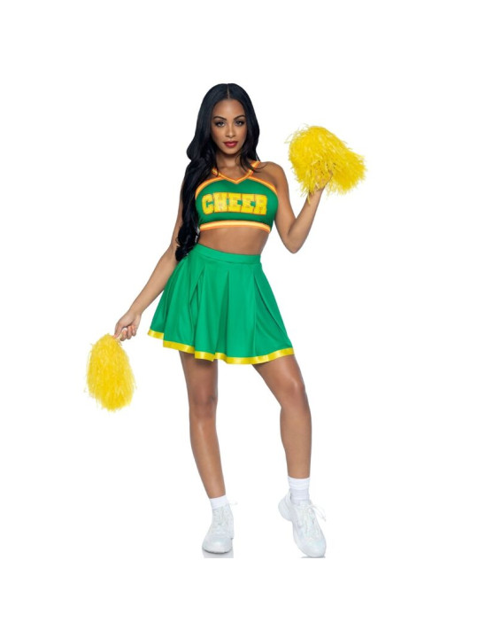 DISFRAZ ANIMADORA VERDE CON POMPONES - LEG AVENUE S/M DE LA MARCA LEG AVENUE COSTUMES