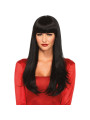 PELUCA LARGA LISO NEGRO CON FLEQUILLO LEG AVENUE DE LA MARCA LEG AVENUE ACCESSORIES