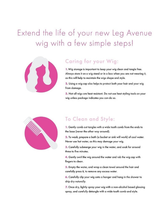 PELUCA LARGA LISO NEGRO CON FLEQUILLO LEG AVENUE DE LA MARCA LEG AVENUE ACCESSORIES