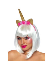 DIADEMA UNICORNIO CON FLORES DORADO - LEG AVENUE DE LA MARCA LEG AVENUE ACCESSORIES