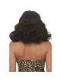 PELUCA RIZADA NEGRA LUMINISCENTE CON FLEQUILLO LEG AVENUE DE LA MARCA LEG AVENUE ACCESSORIES