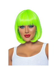 PELUCA BOB FLUORESCENTE VERDE NEON PARA FIESTAS Y EVENTOS DE LA MARCA LEG AVENUE ACCESSORIES
